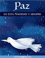 Tarjeta giratoria con video de  gratis. Paz