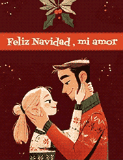 Tarjeta giratoria con video de  gratis. Feliz Navidad, mi amor