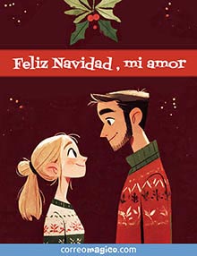 Tarjeta de Navidad gratis. Feliz Navidad, mi amor