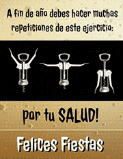 Tarjeta giratoria con video de  gratis. Ejercicio recomendado para estas Fiestas