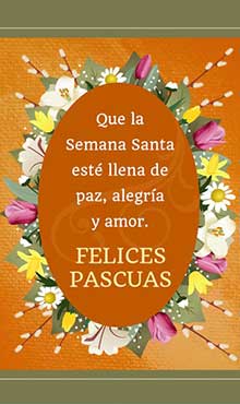 Que la semana Santa est llena de paz, alegra y amor. Felices Pascuas