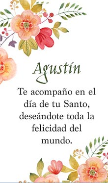 Te acompao en el dia de tu Santo, deseandote toda la felicidad del mundo
