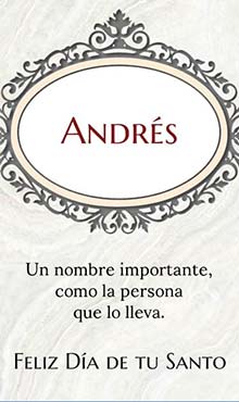 Un nombre importante, como la persona que lo lleva. Feliz dia