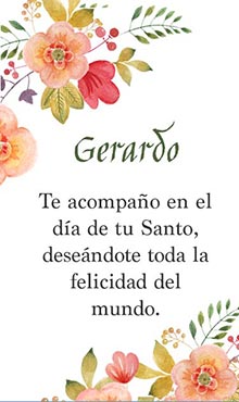 Te acompao en el dia de tu Santo, deseandote toda la felicidad del mundo