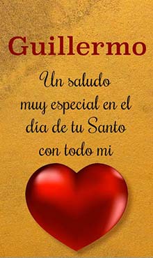 Un saludo muy especial en el dia de tu Santo. Con todo mi corazon