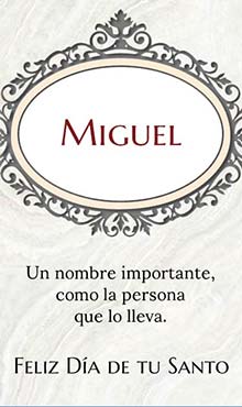 Un nombre importante, como la persona que lo lleva. Feliz dia