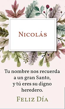 Tu nombre nos recuerda a un gran Santo, y tu eres su digno heredero