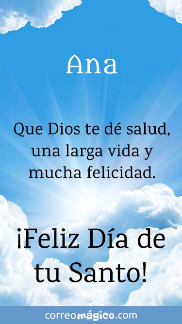 Que Dios te de salud, una larga vida y mucha felicidad. Feliz dia de tu Santo