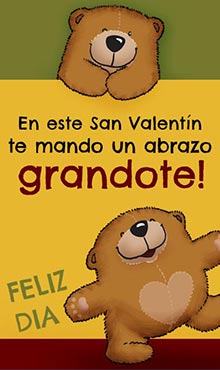 En este San Valentn te mando un abrazo GRANDOTE