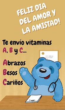 Te envo vitaminas A B y C Abrazos, besos, carios