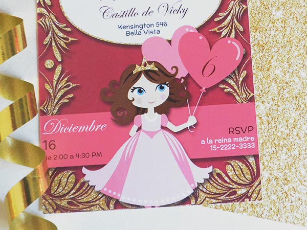 Set de Invitaciones de Cumpleaos - Princesa