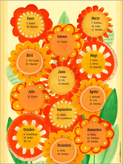 Preview de calendcumple_flores