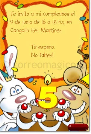 10 invitaciones. cumple_chicos