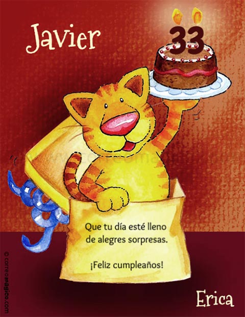 Tarjeta para personalizar con la edad. cumple_tigre