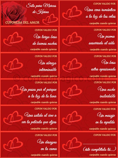 Cuponera del Amor. cuponamor_corazones