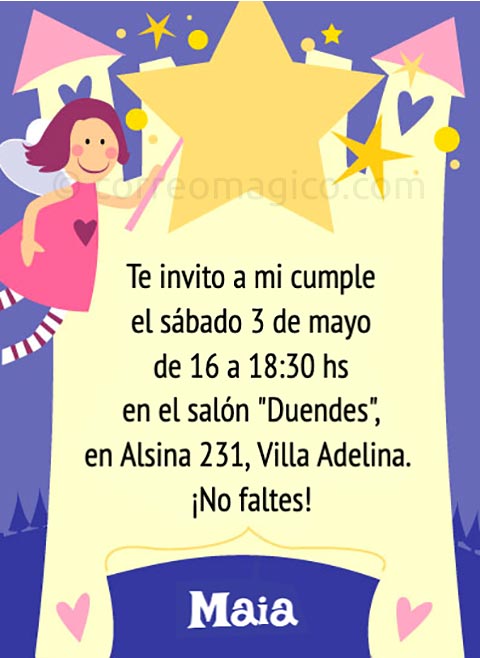 Invitacin para cumpleaos infantil de Nenas. invcumple_nena