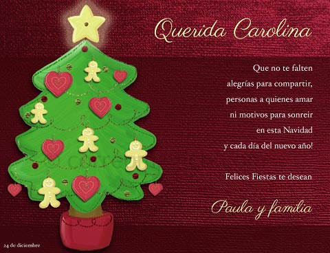 Tarjeta para imprimir de Navidad, Buenos deseos. CorreoMagico