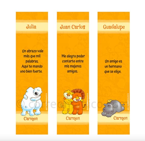 Set de 3 sealadores para regalar. senamistad_animales