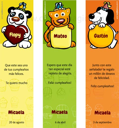 Set de 3 sealadores para personalizar e imprimir. sencumple_animales