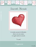 Tarjetas para imprimir de Amor. De todo corazn