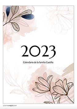 Calendarios 2023 para imprimir. 