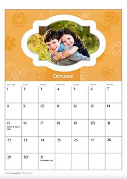 Tarjetas de cumpleaños para imprimir. Octubre - Calendario 2023 “Fotos” 