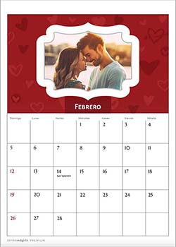 Sealador para imprimir. Febrero - Calendario 2023 Fotos 