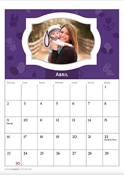 Sealador para imprimir. Abril - Calendario 2023 Fotos