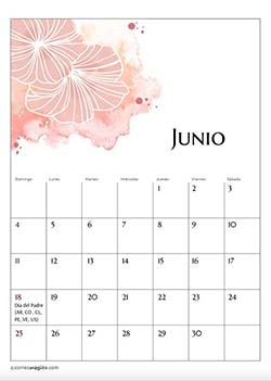 Junio - Calendario 2024 Flores