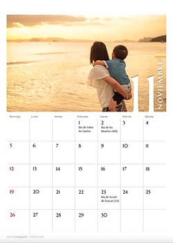 Tarjetas de cumpleaños para imprimir. Noviembre - Calendario 2024 “Momentos”