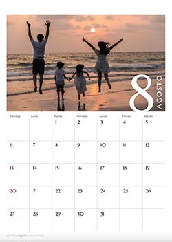 Tarjetas de cumpleaños para imprimir. Agosto - Calendario 2024 “Momentos”