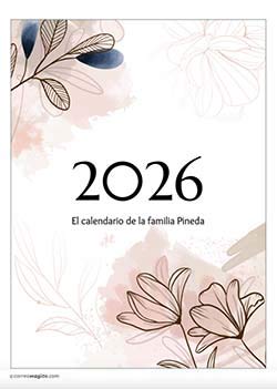 Calendario 2026 Flores - Portada