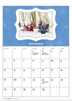 Noviembre - Calendario 2026 Recuerdos