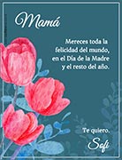 Tarjeta de Da de la Madre personalizable. Feliz da, 