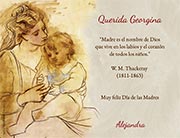 Tarjeta de Da de las Madres para imprimir. El nombre de Dios