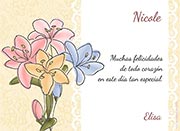 Tarjeta de Da de la Madre personalizable. Flores para ti, 