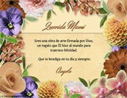 Tarjeta de Da de la Madre personalizable. Arte floral, 