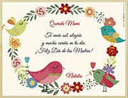 Tarjeta de Da de la Madre personalizable. Feliz da de las Madres!, 