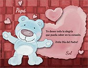 Tarjetas de Dia del Padre para imprimir. Alegra y amor