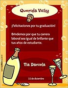 Tarjeta de Felicitaciones personalizable. Champagne, 