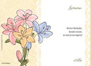 Tarjeta de Felicitaciones personalizable. Flores para ti, 