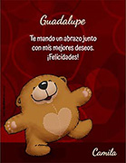 Tarjeta de Felicitaciones personalizable. Te mando un abrazo, 