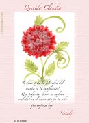 Tarjetas de navidad para imprimir. Hortensia