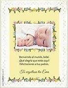 Tarjeta de Felicitaciones personalizable. Bienvenido al mundo, 