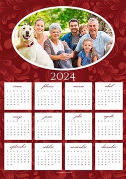 Calendarios 2024 de pared para imprimir
