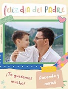 Tarjeta de Día del Padre personalizable. Collage, 