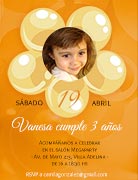 Tarjetas de Invitaciones para imprimir. Globos de cumpleaos