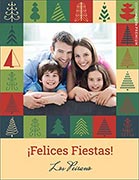 Tarjeta de Da de navidad para imprimir. Pinos