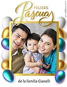 Tarjeta de Pascuas personalizable. Felices Pascuas, 