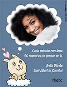 Tarjetas de san valentin para imprimir. Pensando en ti